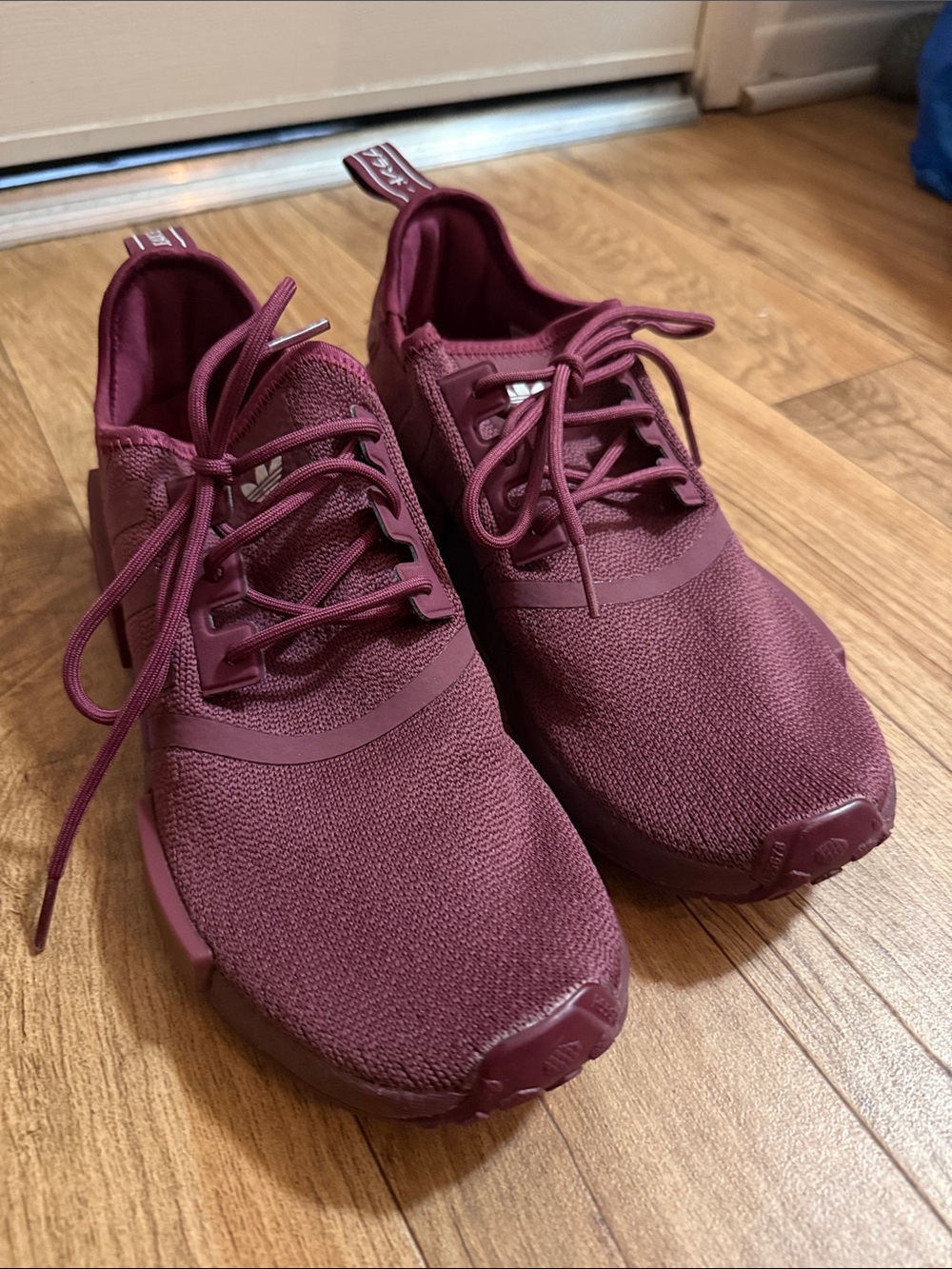Adidas NMD Women’s Maroon Knit Athletic Sneakers
